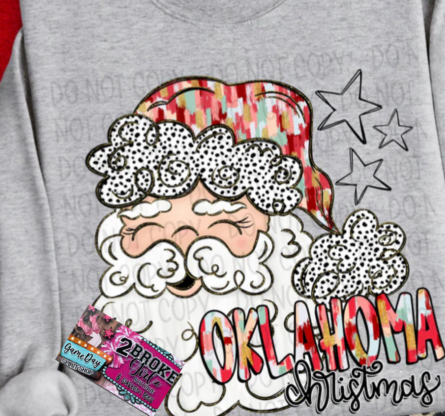 Whimsical Santa Custom State Christmas