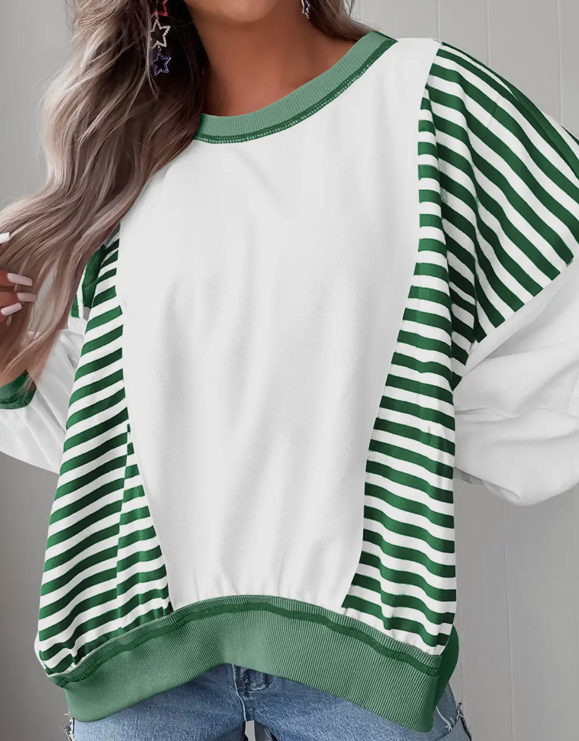 Colorblock Plus Size Oversize Sweatshirt