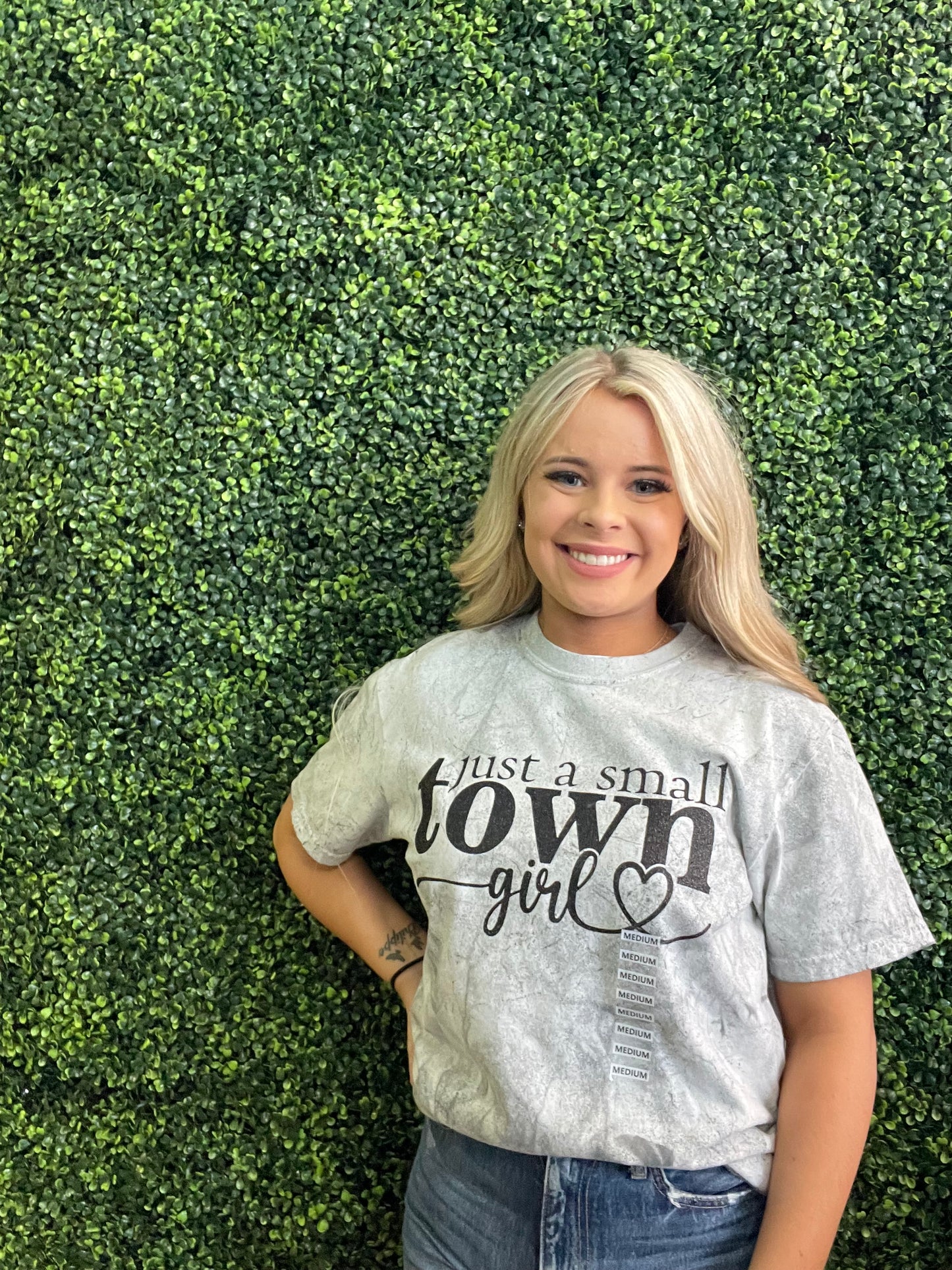 Just A Small Town Girl Acid Wash Tee