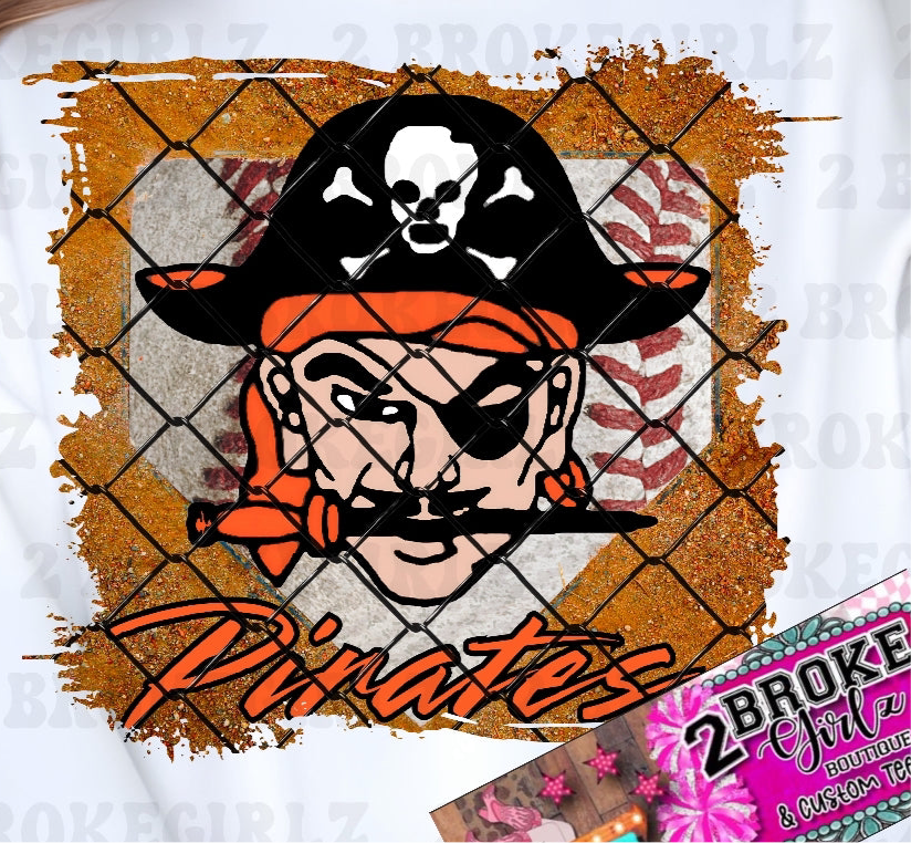 Preston Pirates Baseball Tee