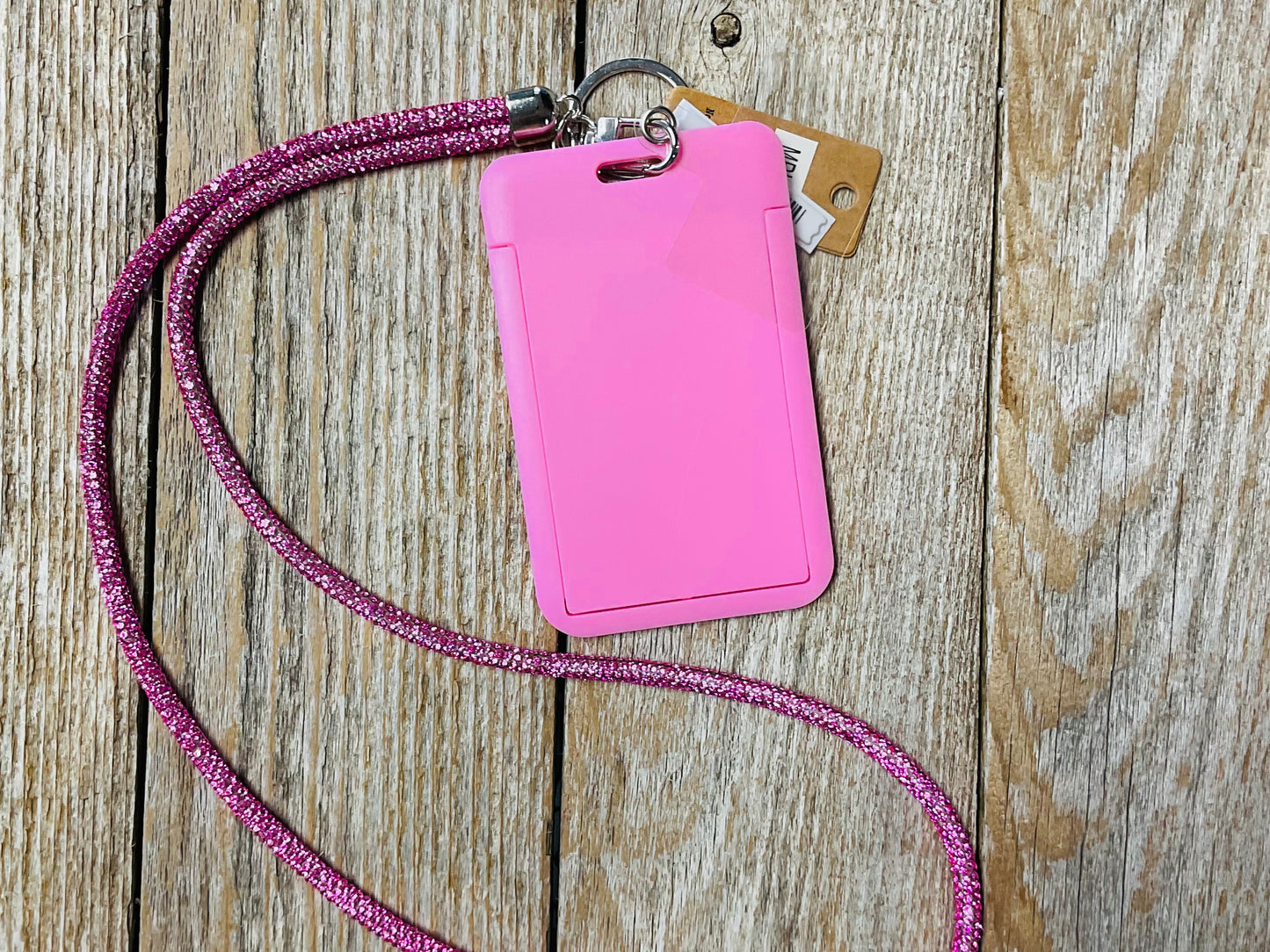 Pink Rhinestone Lanyard