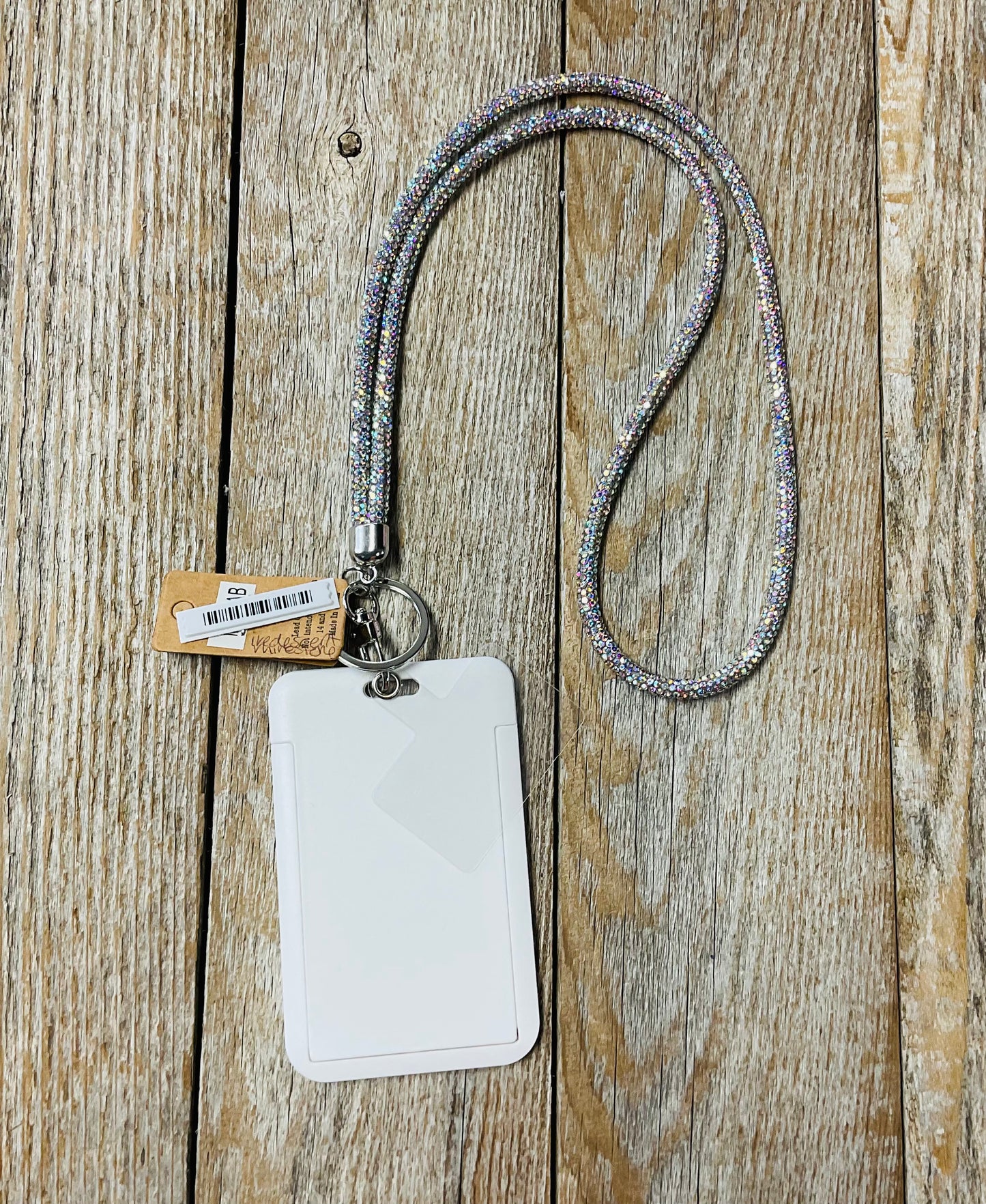 Iridescent Rhinestone Lanyard