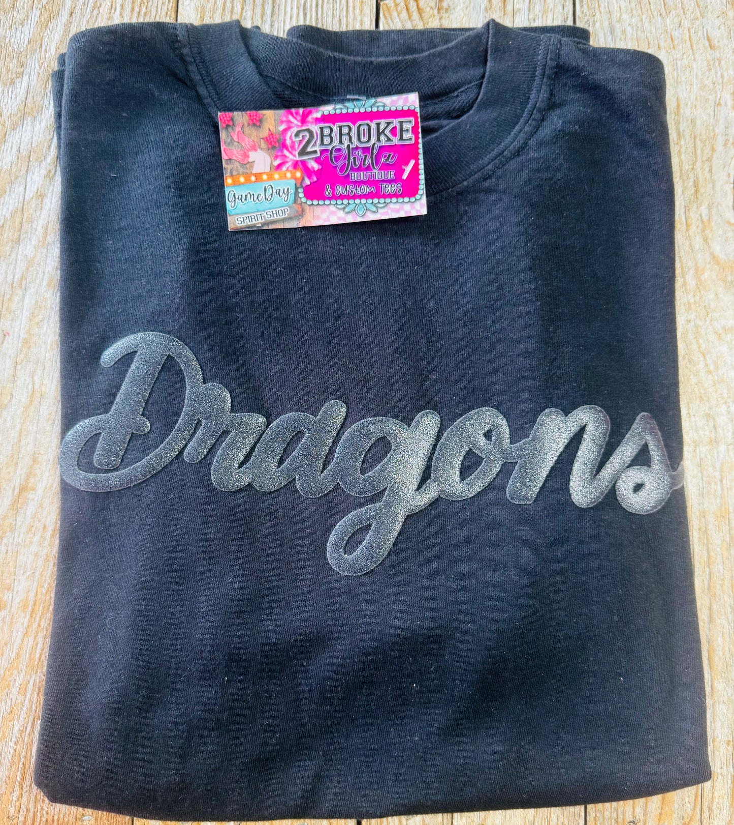 Dragons Glitter Puff Comfort Colors Tee