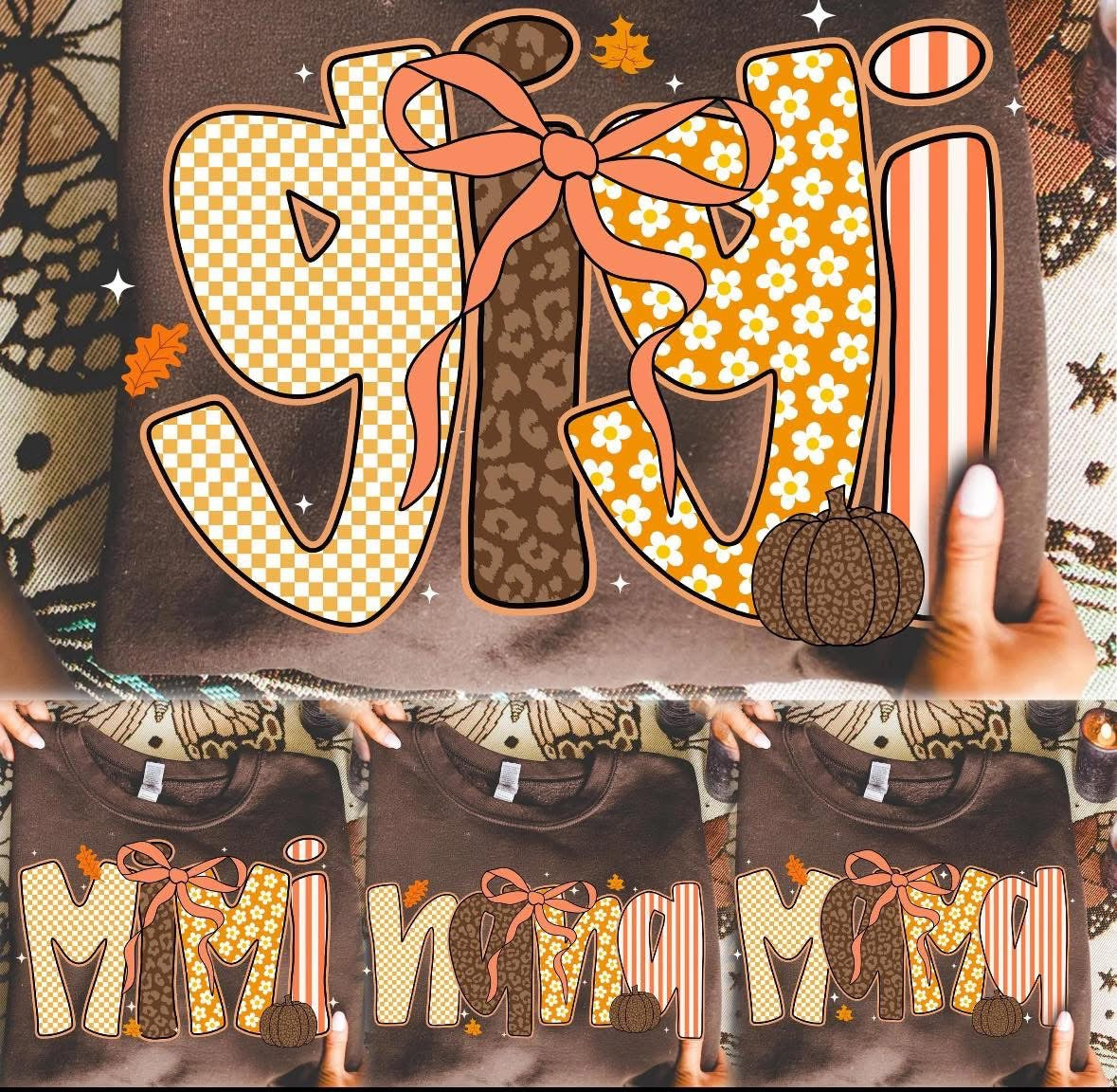 Fall Gigi/Mimi/Nana/Mama Tee or Sweatshirt