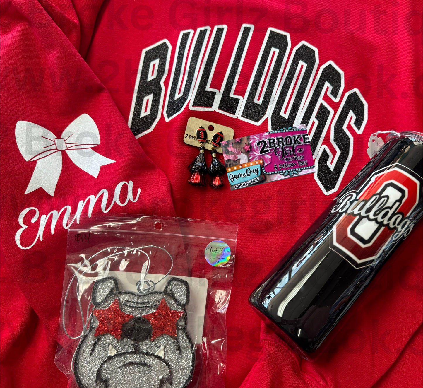 Double Glitter Bulldogs Crewneck Sweatshirt