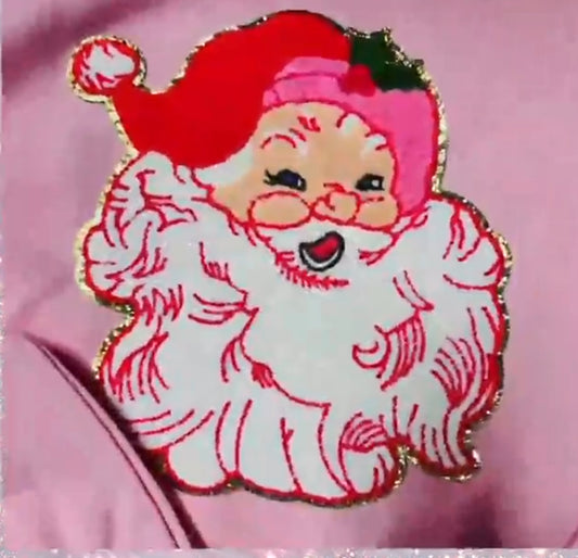 Pink Santa Chenille Crewneck - Read Description