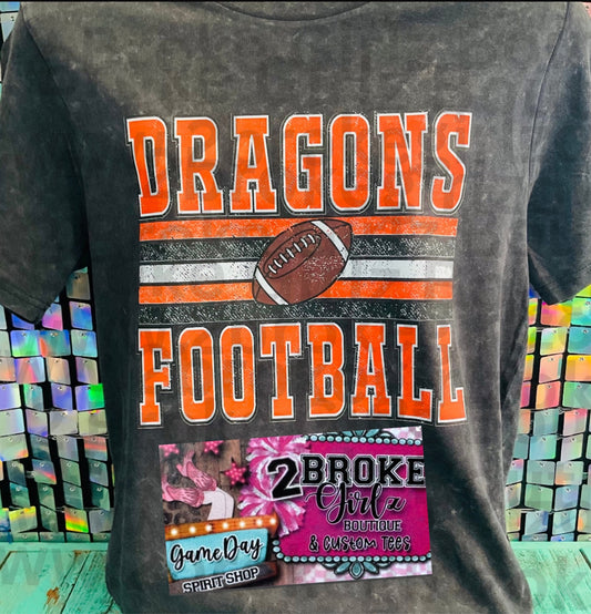 Dragons Football Black Tee