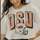 OSU Cowboys Helmet Fade
Off White Cropped Tee