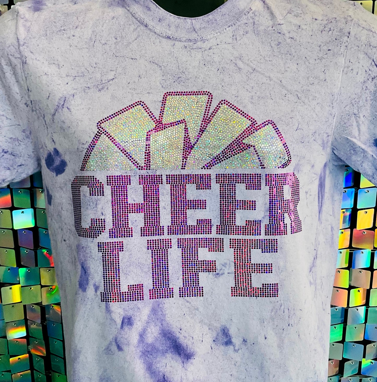 Cheer Life Spangle Purple Acid Wash CC