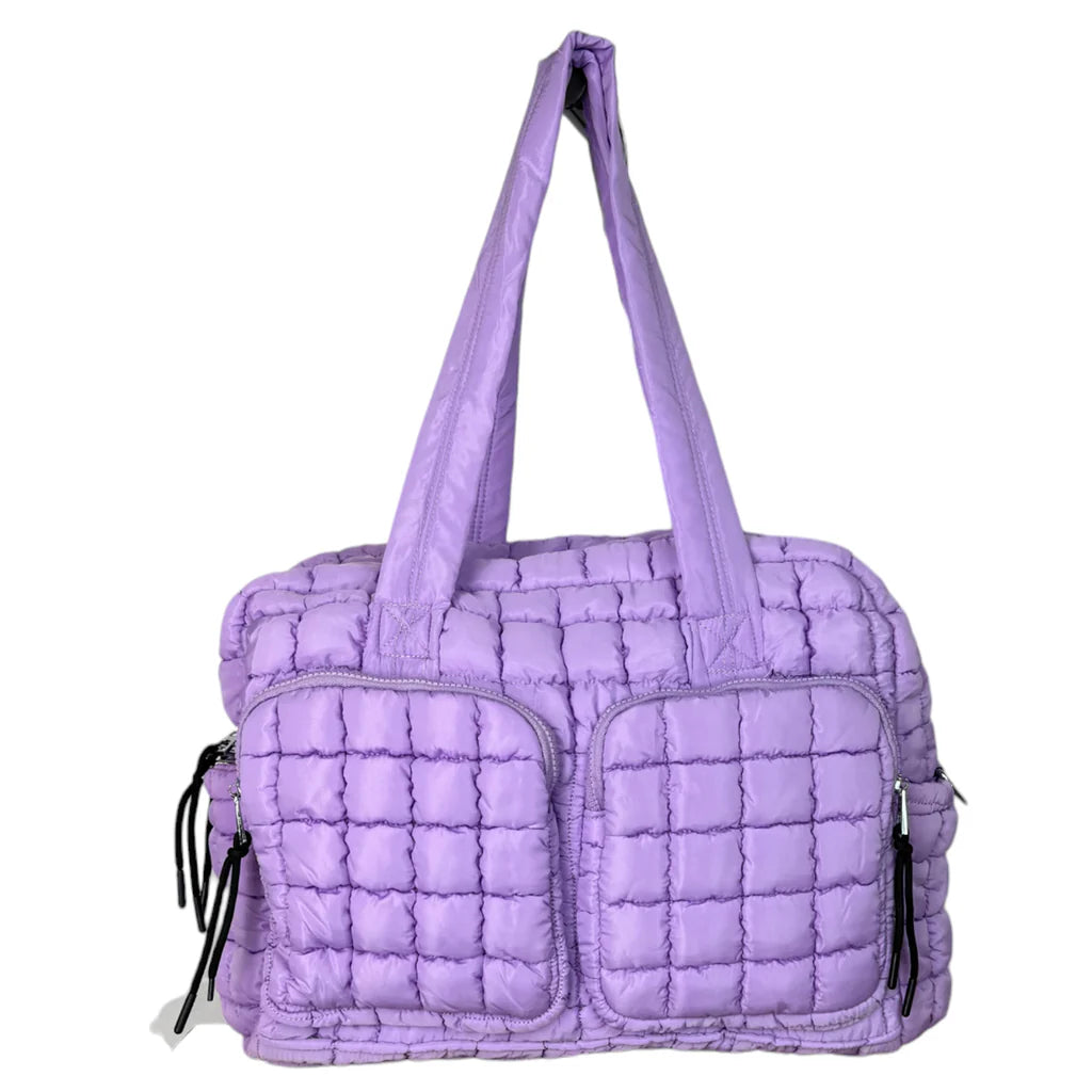 Puffer Quilted Travel Bag - Lavender