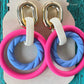 Pink & Purple Hoop Earrings