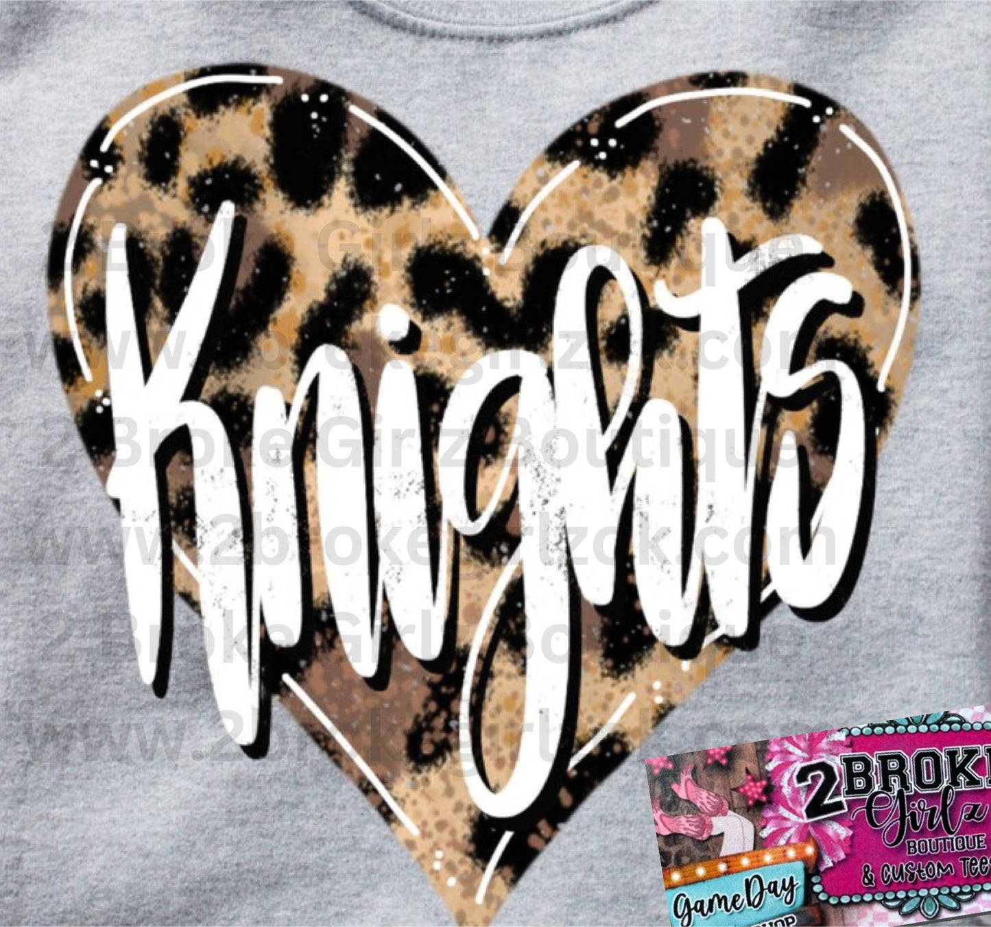 Knights Leopard Heart Crewneck/Tee