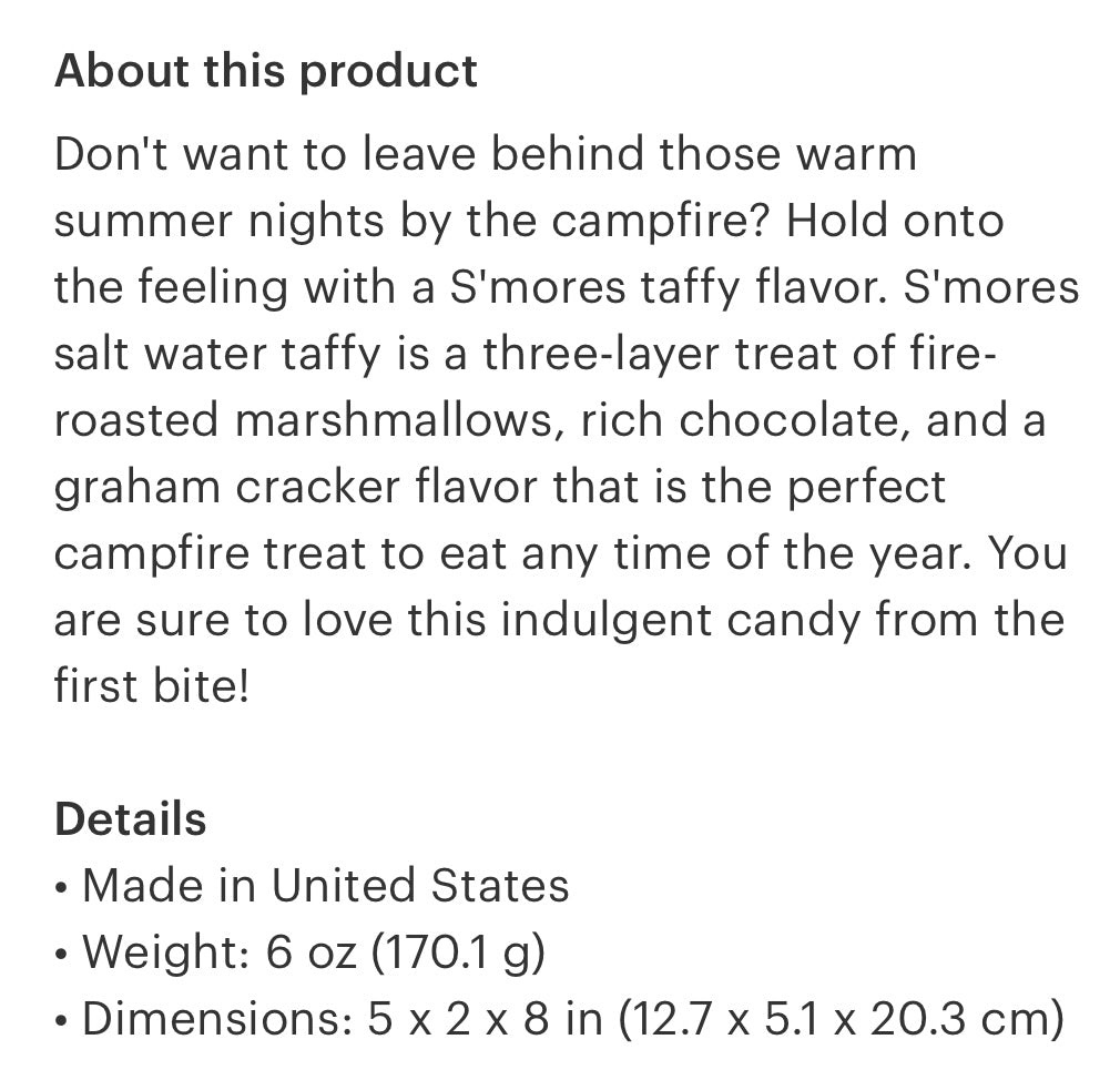 S'mores Salt WaterTaffy