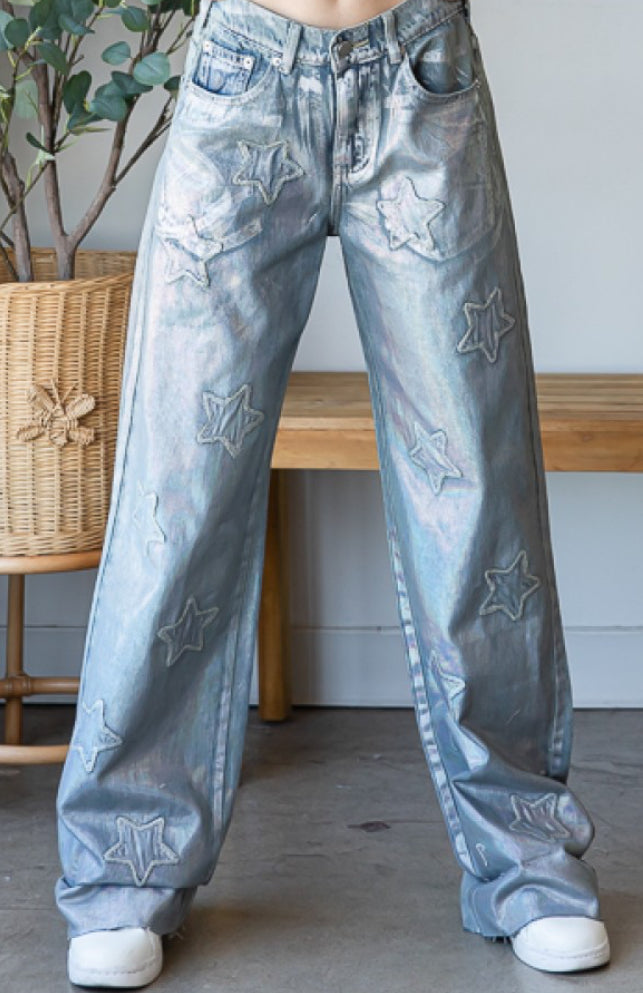 Star Denim Foiled Wash Pant