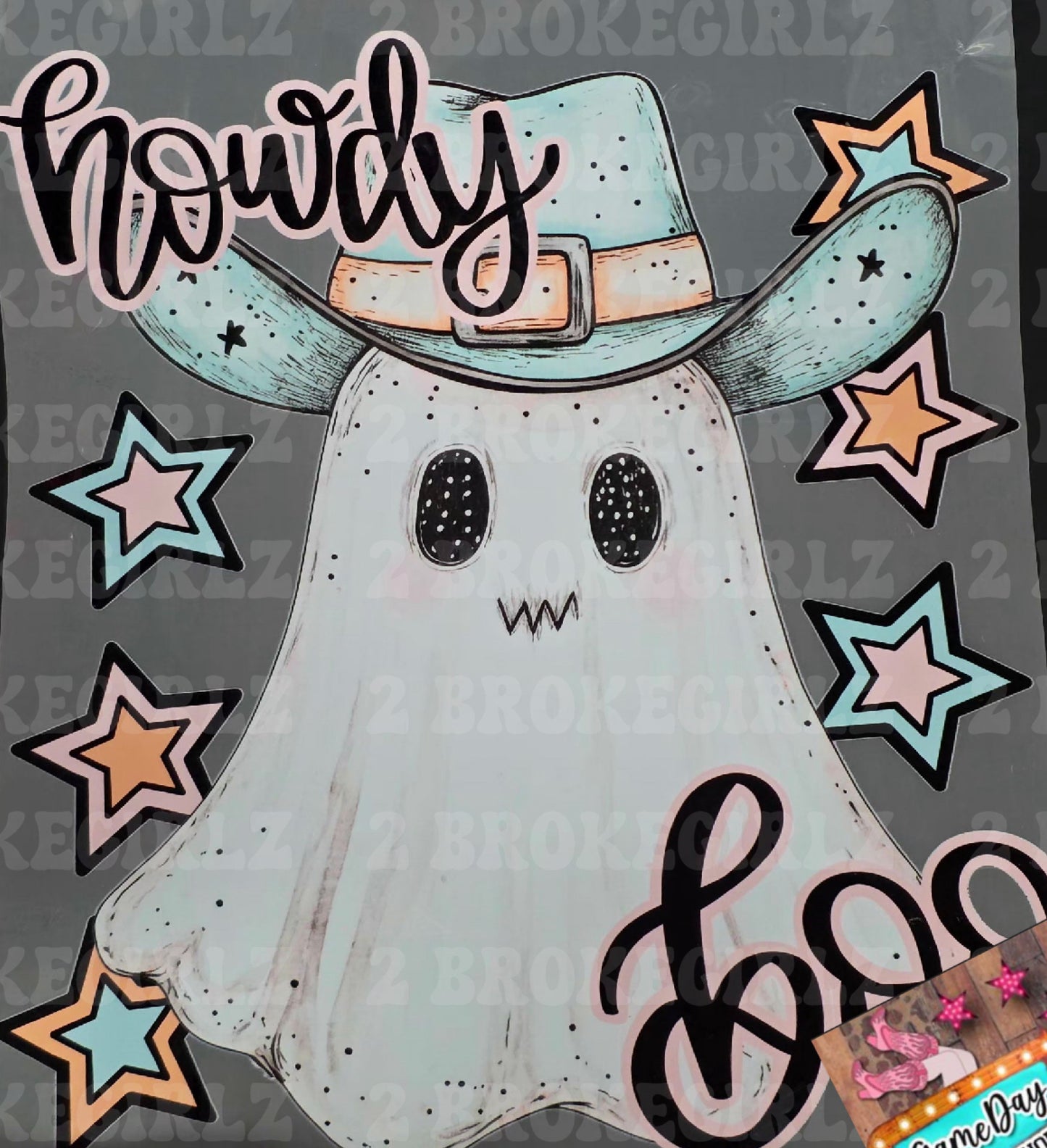 Howdy Boo DTF Transfer