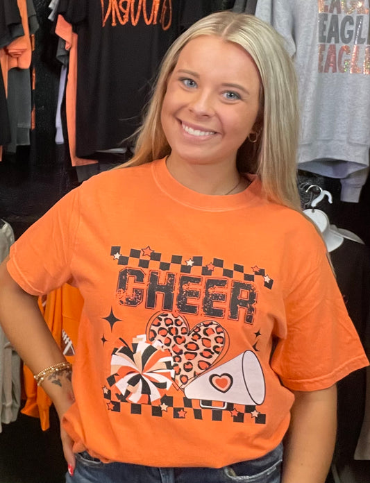 Cheer Graphic Comfort Colors Tee