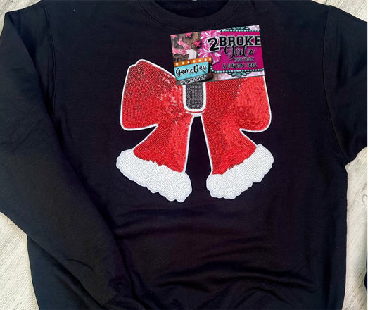 Santa Bow Chenille Crewneck - Read Description