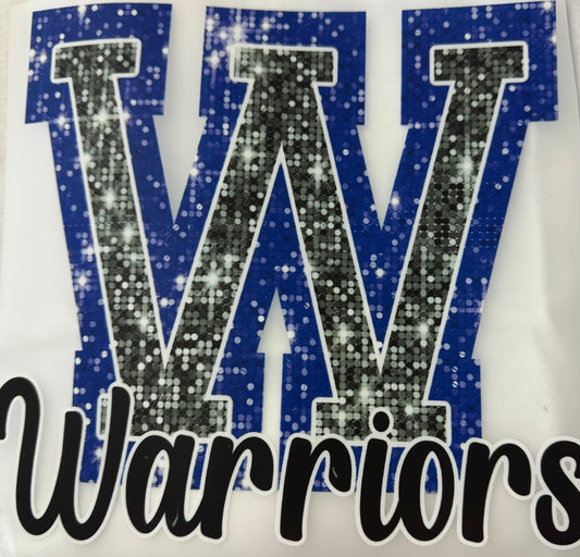 Warriors Faux Glitter Tee