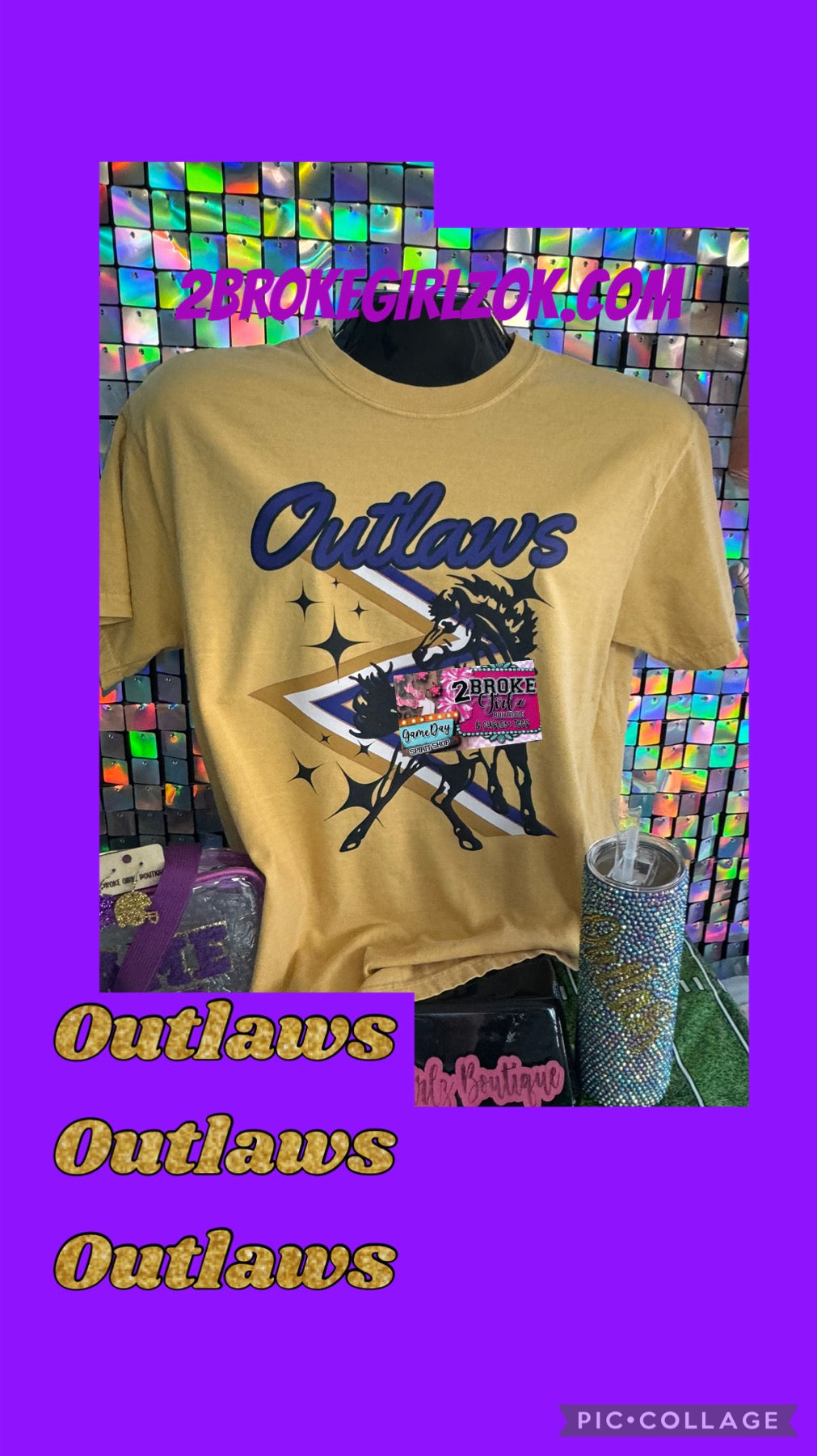 Comfort Colors Outlaws  Graphic Tee