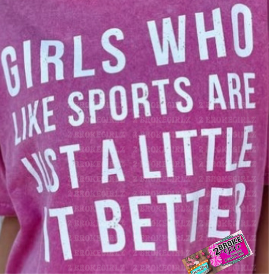 Girls Who Like Sports Graphic Tee