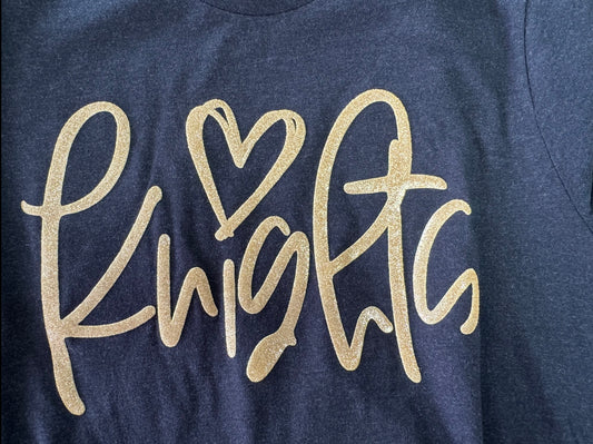 Knights Glitter PUFF Tee