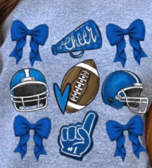 Cheer Football & Coquette Crewneck