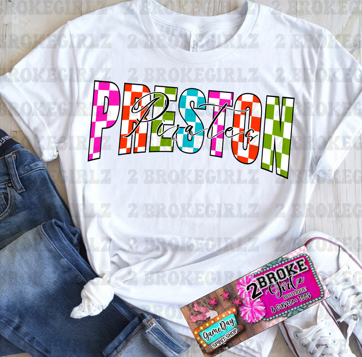 Custom Checker Graphic Tee
