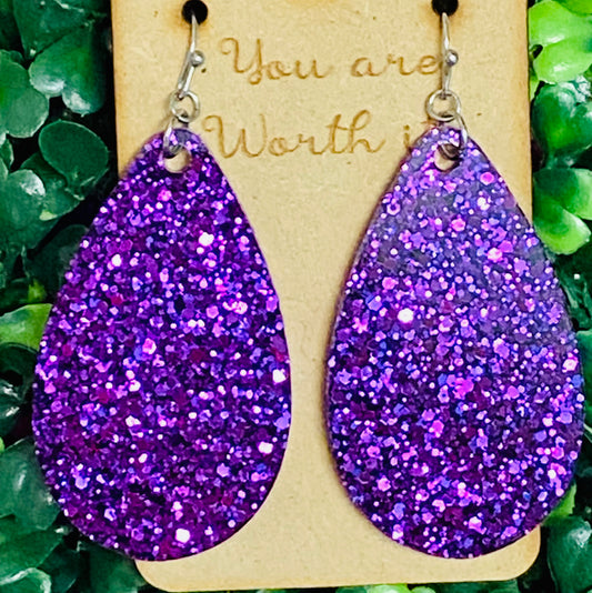 Resin Glitter Hypoallergenic Earrings