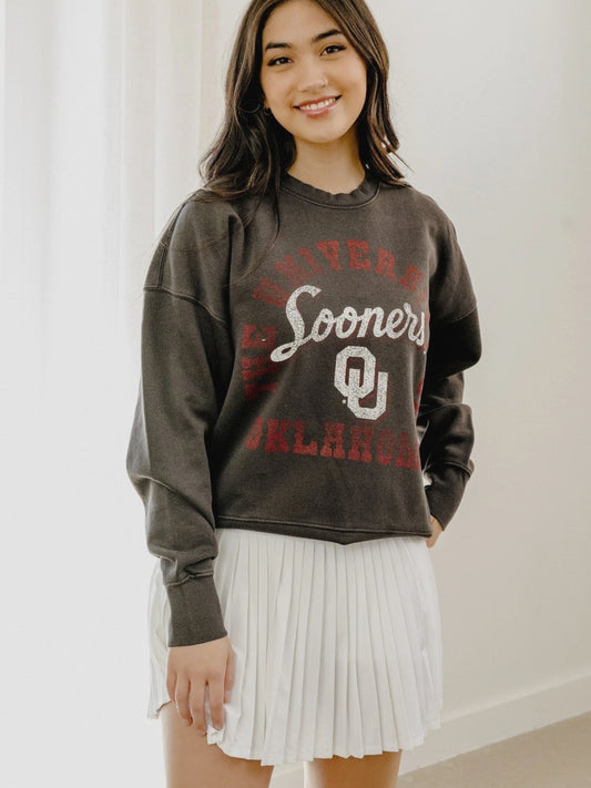 OU Sooners Draft Charcoal
Hi-Dive Oversized Crew
Sweatshirt