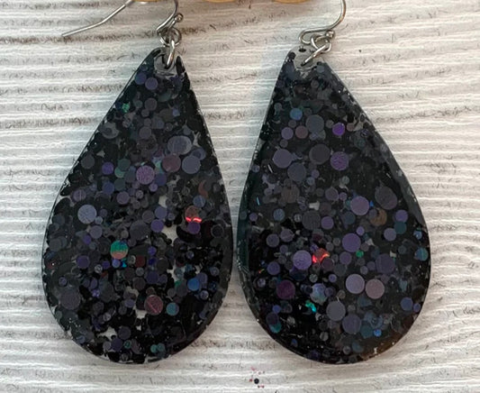 Hypoallergenic Black Teardrop Earrings