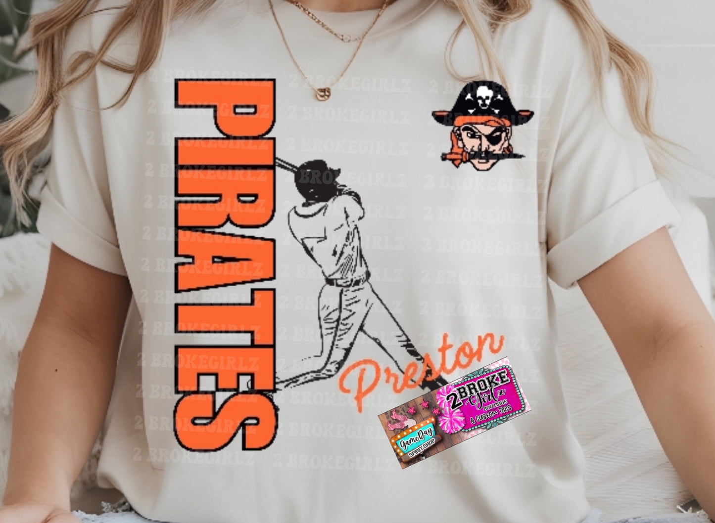 Preston Pirates Baseball Graphic Tee