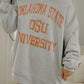 OSU Cowboys Vintage Sport Ash Gray Flashdance Sweatshirt