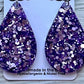 Purple Hypoallergenic Teardrop Earrings