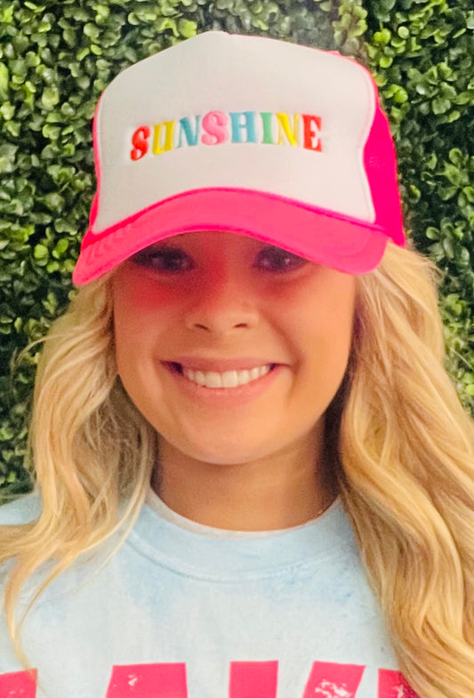 Embroidered Sunshine Trucker Hat