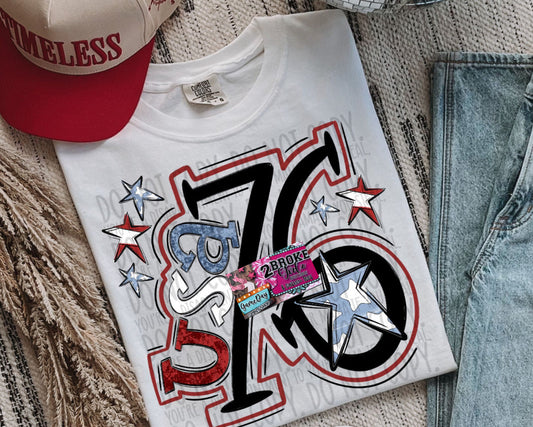 USA 76 DTF Print