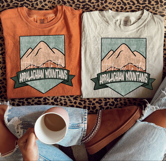 Take Me To The Appalachian Mountains Comfort Colors Graphic Tee