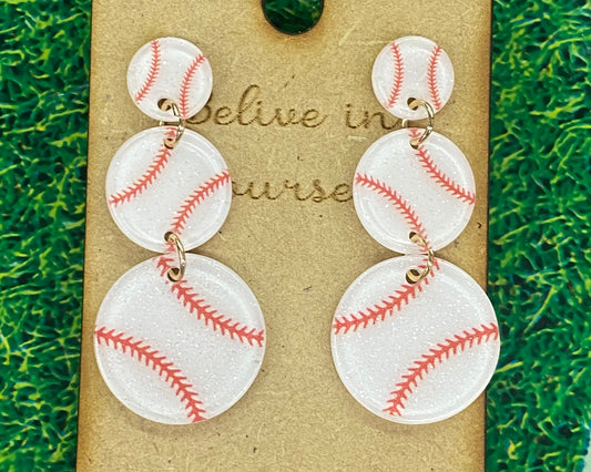 Baseball Earrings