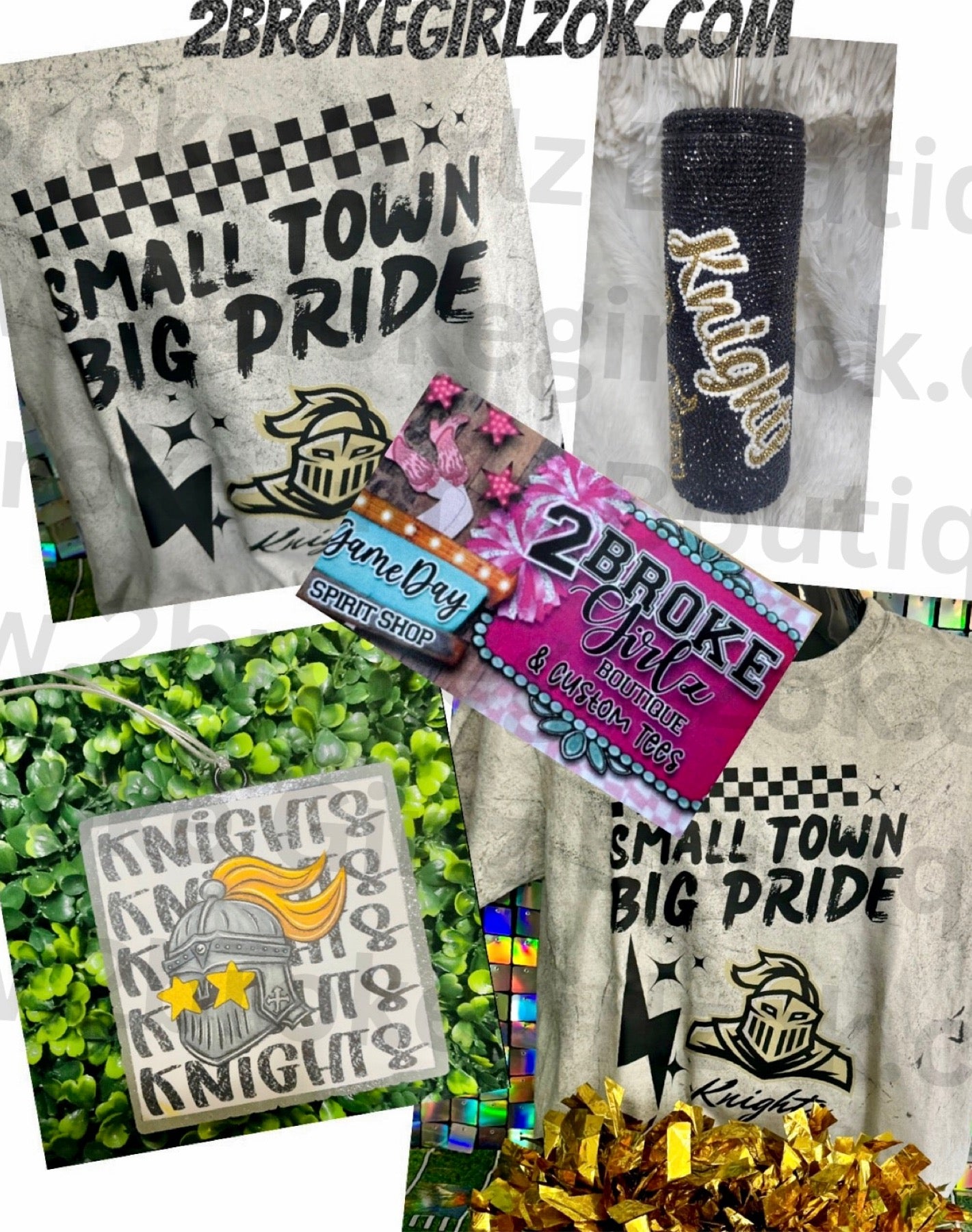 Acid Wash CC Tee Knights Small Town Big Pride!