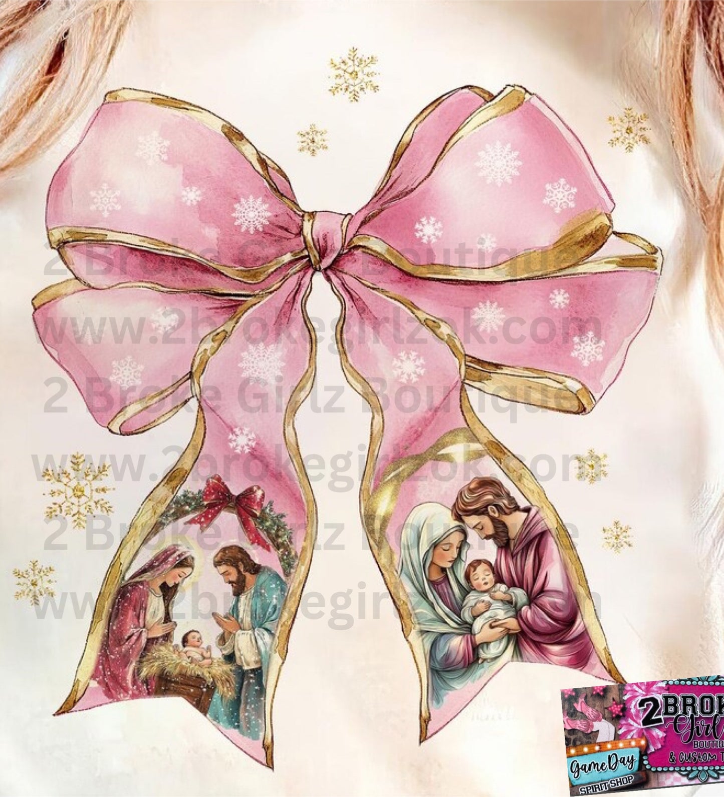 Pink Coquette Christmas Bow