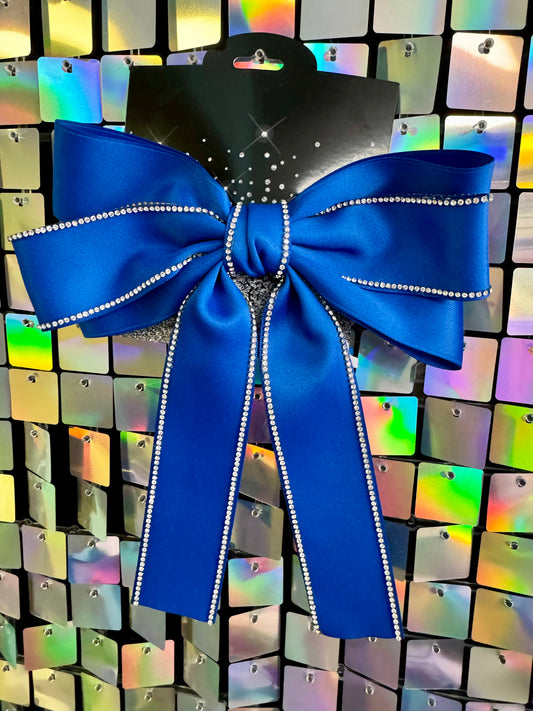 Blue Touchdown Bow