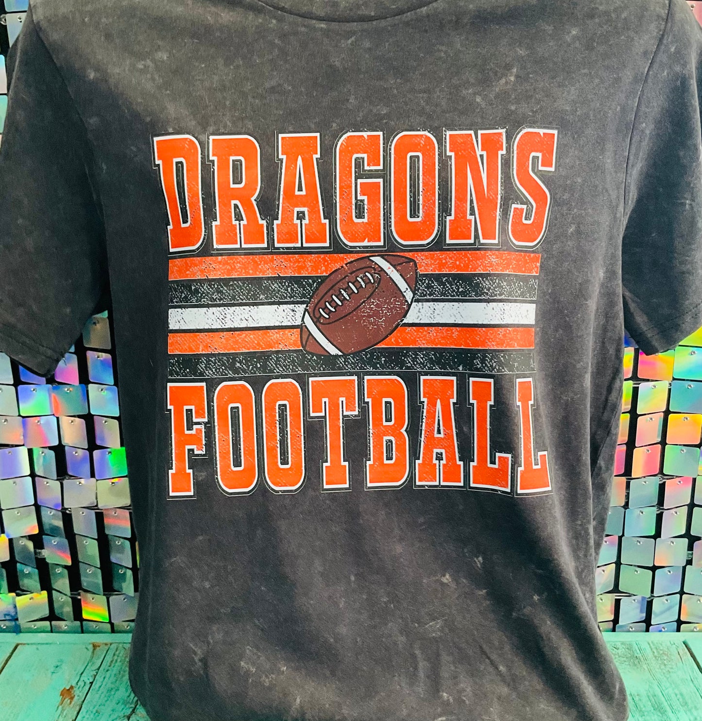 Dragons Football Black Tee