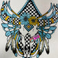 DTF Checkered Skull Transfer.