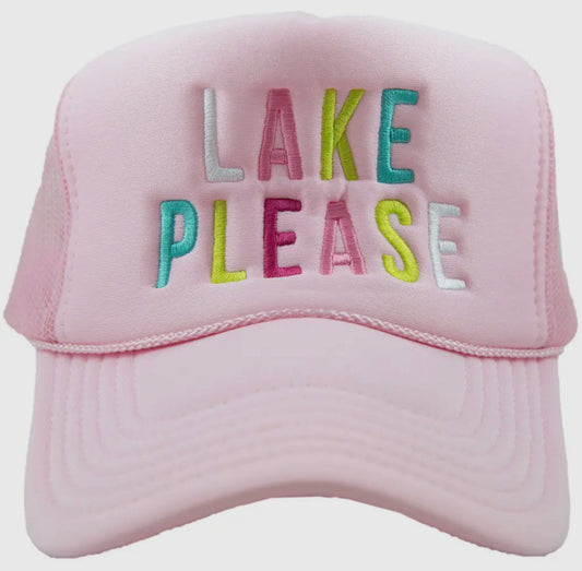 Lake Please Embroidered Trucker Hat