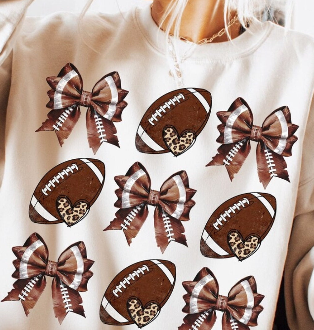 Football & Leopard Crewneck