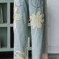 Flower Patchwork Denim