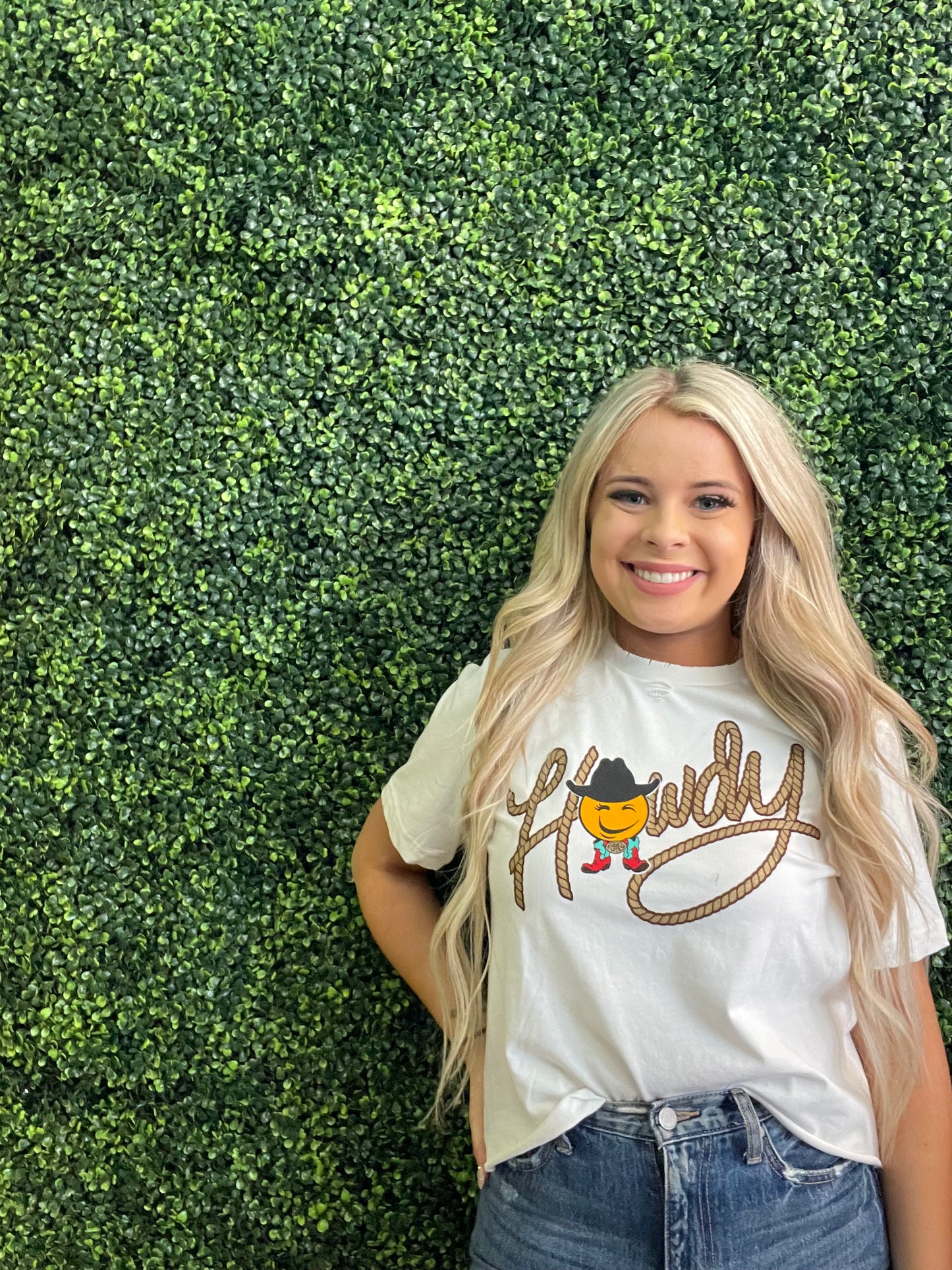 Howdy Crop Distressed Tee