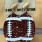 MVP Football Glitter Hoop Earrings