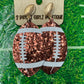 MVP Football Glitter Hoop Earrings