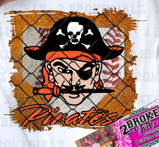 Preston Pirates Baseball Tee