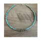 Sterling Silvers Pearls Choker with Veracite Turquoise